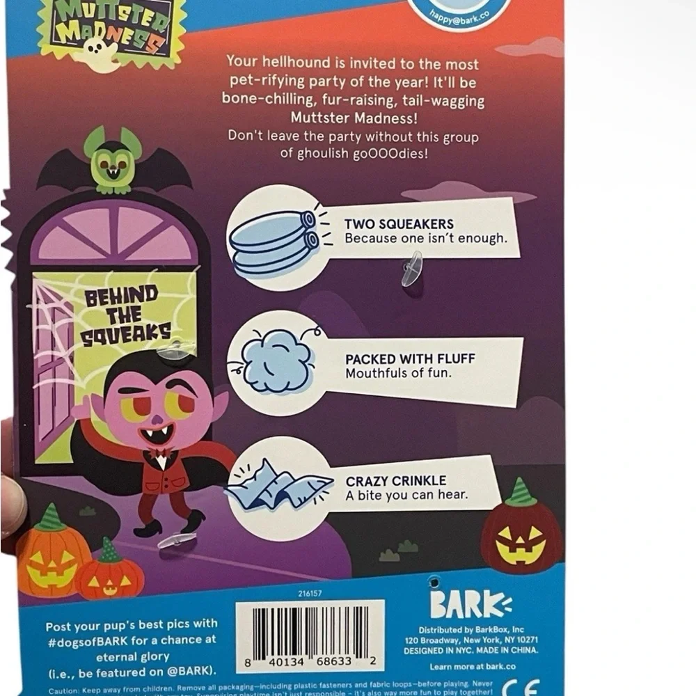 Bark‎ Dog Toy, Body Part-y Favors, For Small Dogs 0-20Lbs, NIP